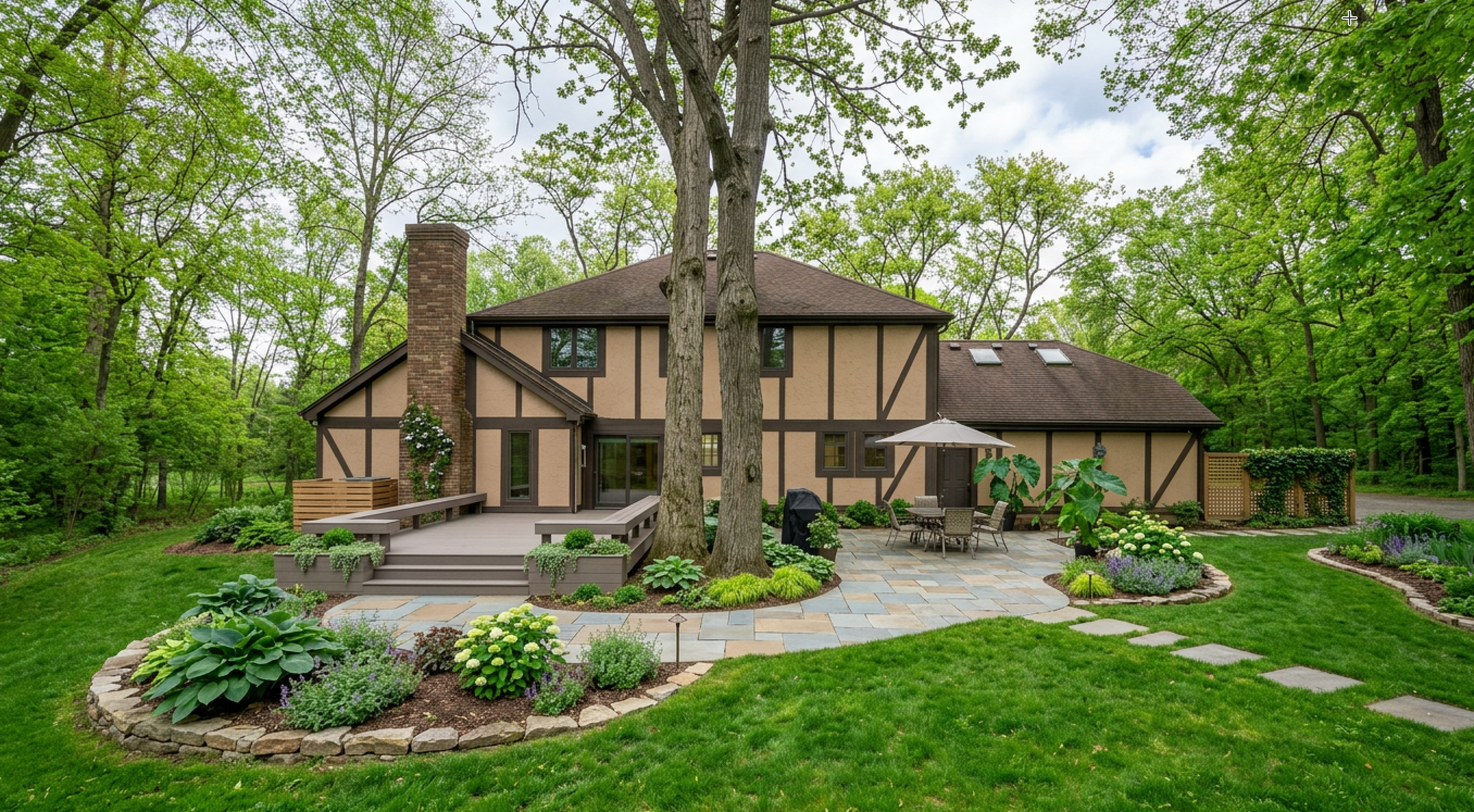 Home after landscaping render